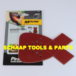 Schuurblad 130x93mm P180 voor Mouse schuurmachine per 5 verpakt | X31014